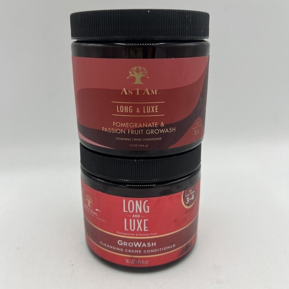 2 x As I Am Long and Luxe GroWash Cleansing Creme Conditioner 16 oz. - Picture 1 of 4
